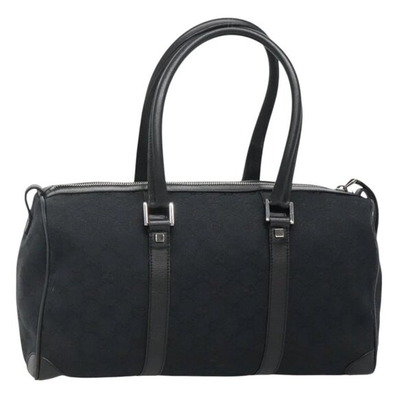 GUCCI GG Canvas Hand Bag Black Silver 000 0846 - Picture 1 of 16